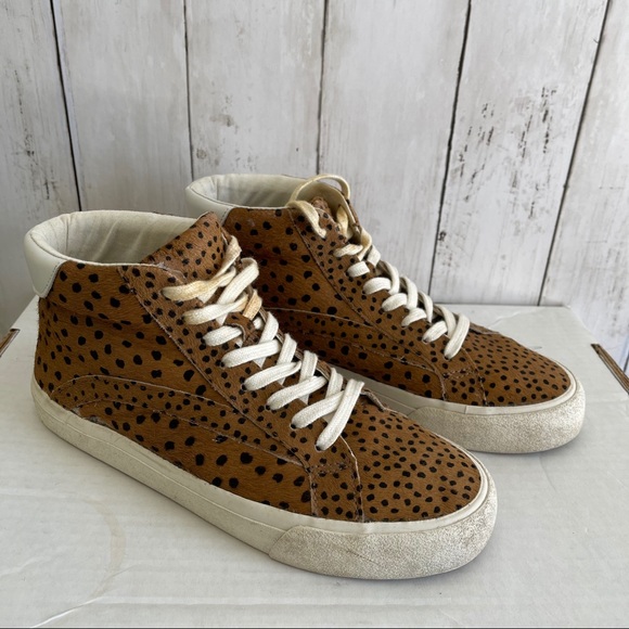 Madewell Shoes - Madewell High Top Sneakers Spot Dot Calf Hair